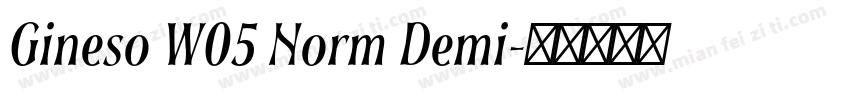 Gineso W05 Norm Demi字体转换